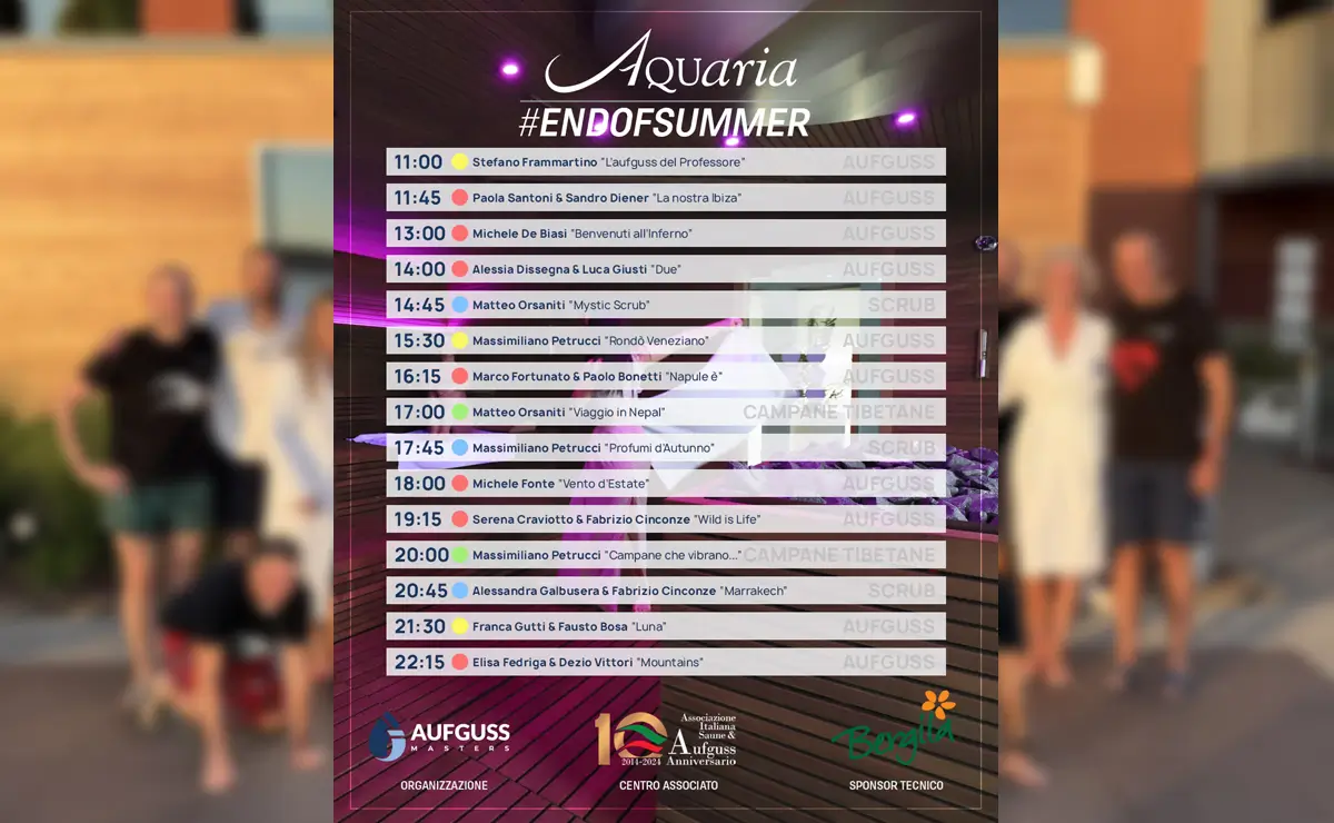 Aufguss Masters - #EndOfSummer 2024 all'Aquaria di Sirmione